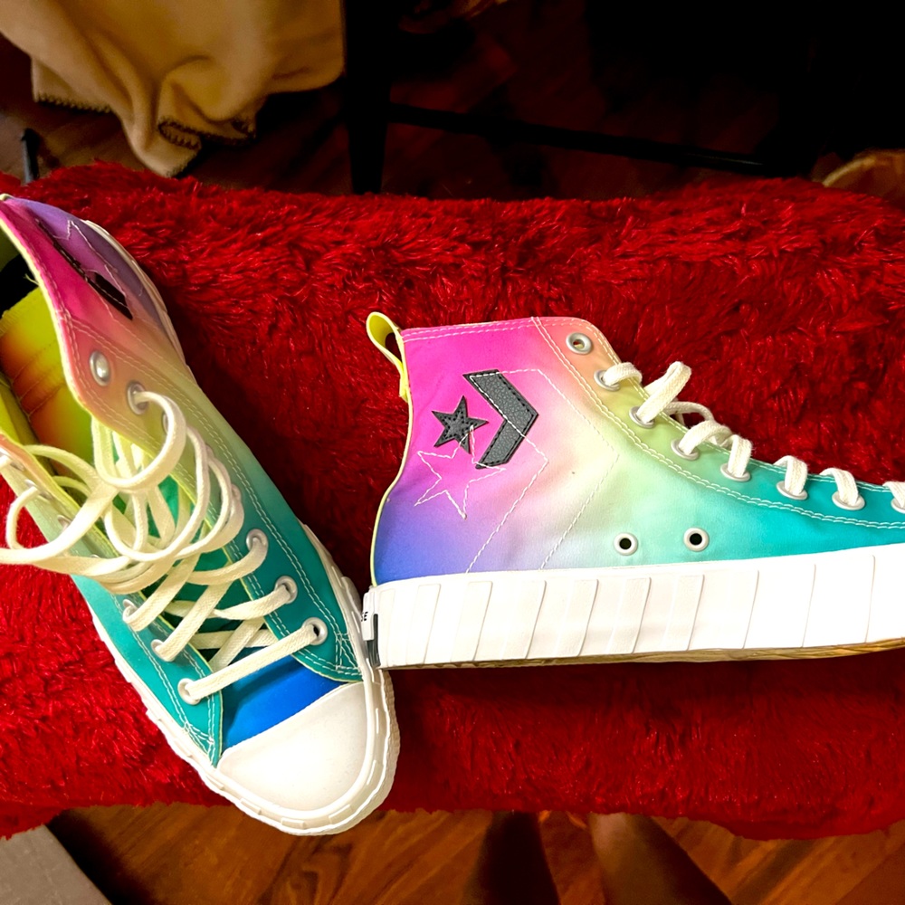 Multi color/braided sole Chuck Taylor